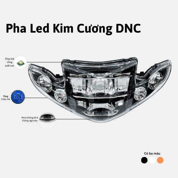 Choá Đèn 2 Tầng Sirius Hello 50 110cc Tặng Chân H4