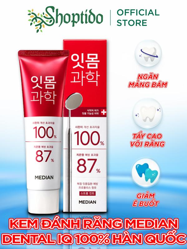 Kem đánh răng Hàn Quốc trắng răng MEDIAN DENTAL IQ 100% NPP Shoptido