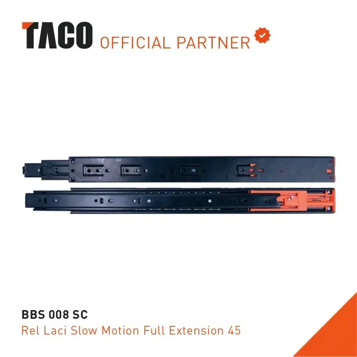 1 PASANG TACO Rel Laci Slow Motion Full Extension 45 - BBS 008 SC 0