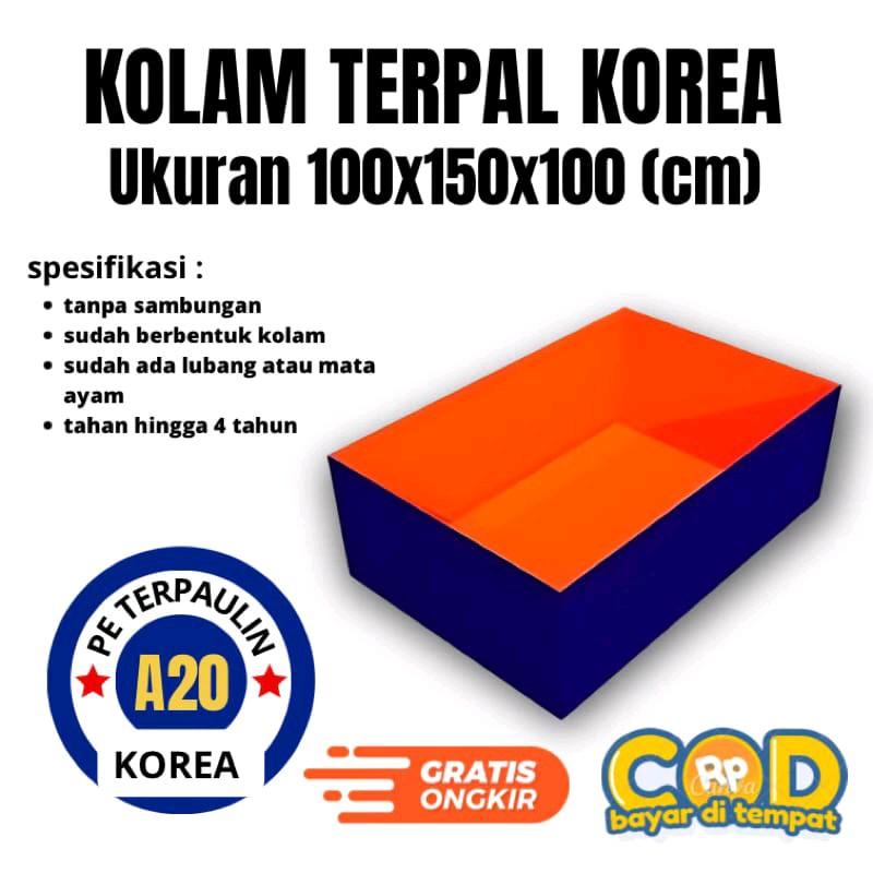 Terpal kolam ikan 100x150x100 0