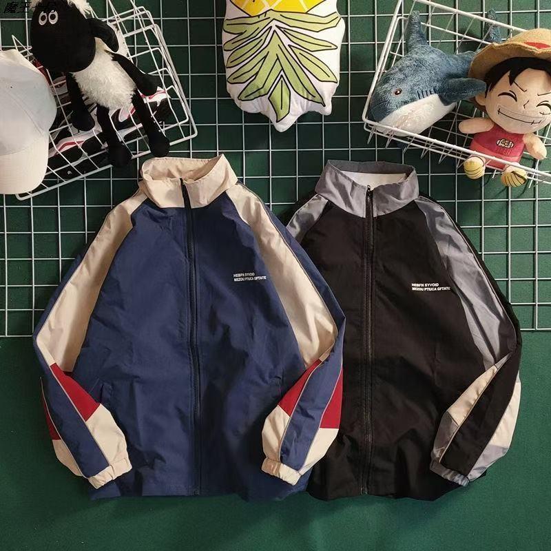 Jackets 918 เสื้อแจ็คเก็ตผ้าร่ม แขน ยาว มีซิป มีซับใน กันลม Clothing Man ผู้ชาย กรม แดง ครีม ม่วง