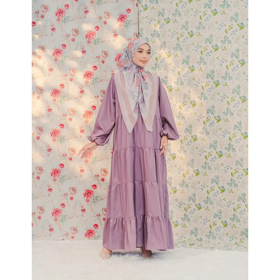 Lucy Tiered Dress in Lavender