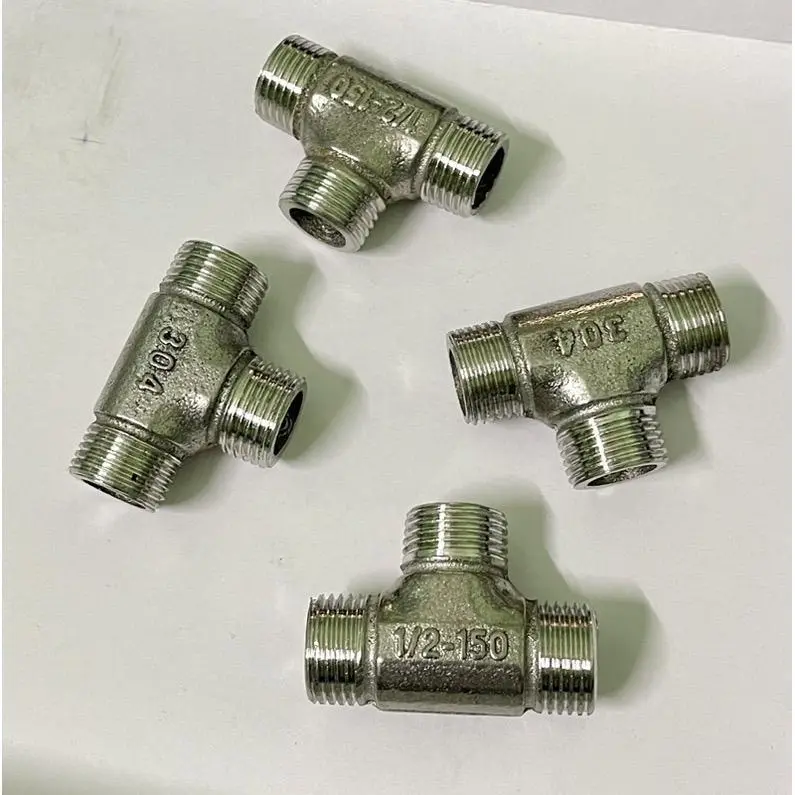 Tên ren ngoài 21(1/2) nối 3 đầu INOX304 chia nước bồn cầu nhà vệ sinh