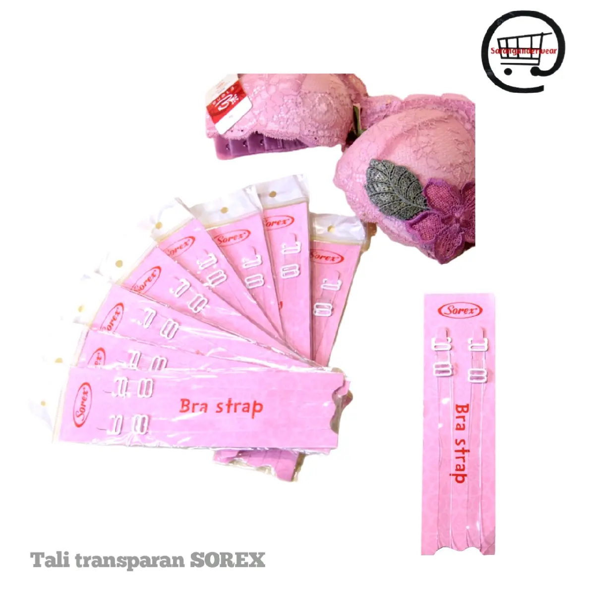 Tali bra Transparan / tali Bh Bening By SOREX art.62 poliester