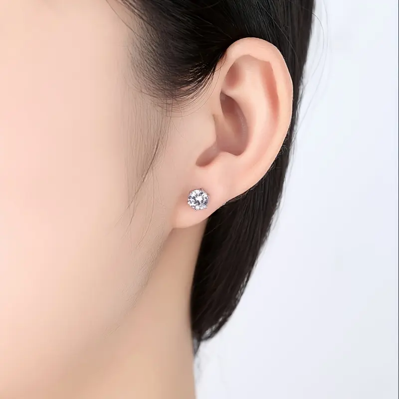3-Piece 925 Silver Moissanite Jewelry Set, Wedding Party Daily Wear Surprise Gift for Christmas Mother's Day 8