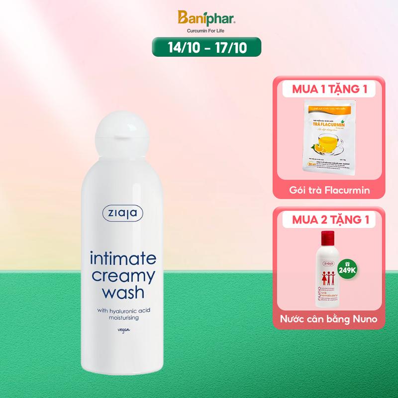 Dung Dịch Vệ Sinh Phụ Nữ Ziaja Intimate Bổ Sung Hyaluronic Acid Thơm Mát Dịu Nhẹ, Giúp Làm Sạch Cân Bằng pH Tự Nhiên, Dưỡng Ẩm Sâu, Đem Lại Cảm Giác Thoải Mái 200ml