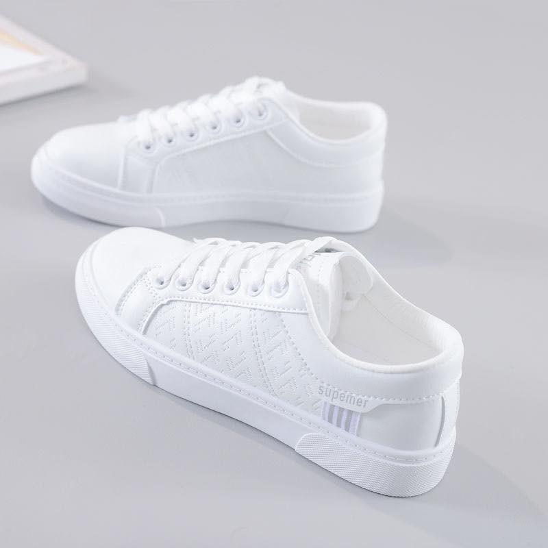 Giày thể thao nữ vân nổi êm mềm Mũi tròn Shoes Sneaker vừa khỏe mạnh giày thể thao đơn giản