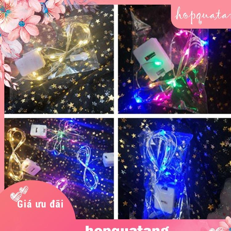 Dây Đèn Led Trang Trí Fairylight Đom Đóm Kèm Sẵn Pin Nhiều Màu 1m 2m 3m