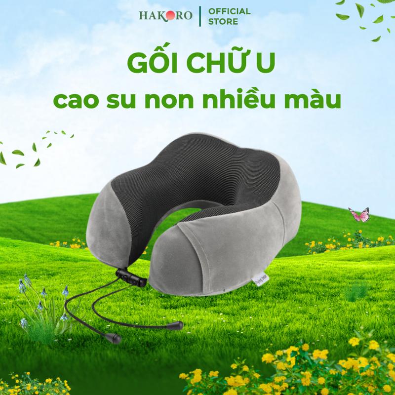 Gối Kê Cổ Chữ U HAKORO Cao Su Non – Phù Hợp Đi Du Lịch Văn Phòng Máy Bay Đàn Hồi Tốt Ôm Cổ Không Gây Mỏi Nhỏ Gọn Tiện Lợi