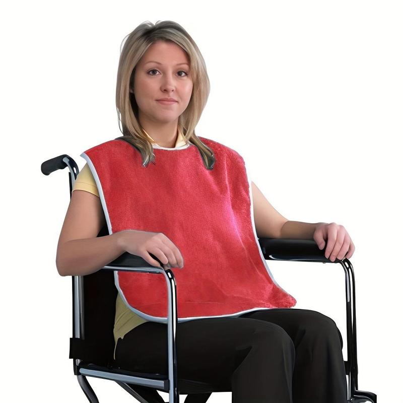 Adult Bibs, 4 Counts/set Stain Resistant Apron Bib for Men and Women, Suitable for Seniors, Home Care Supplies 2