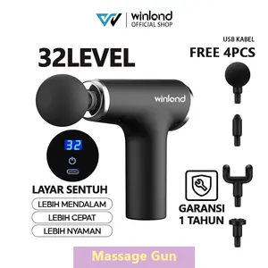 Winland COD Massage gun/ Alat pijat Alat Pijat Elektrik layar elektronik (32 level mode)Layar Sentuh Seluruh Badan Redakan Pegal Otot Badan