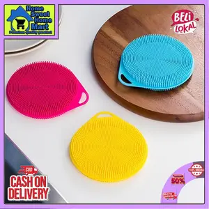 HSH COD Spon Silikon Cuci Piring Bulat / Sponge Karet / Spon Anti Kuman / Sponge Cuci Piring