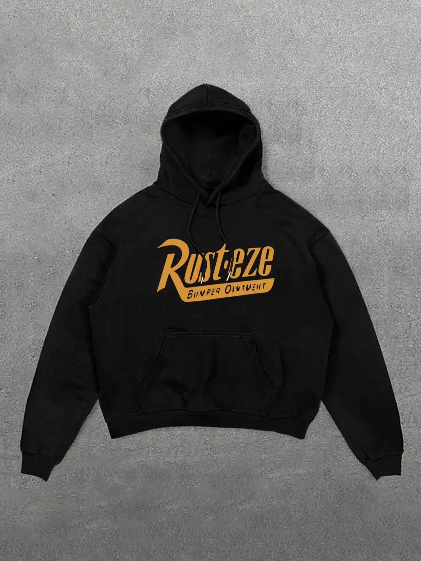 Men's Regular Fit Rusteze Letter Print Hoodie, Casual Comfy Pullover Hooded Sweatshirt for Fall & Winter, Men's Clothes for Daily Wear
