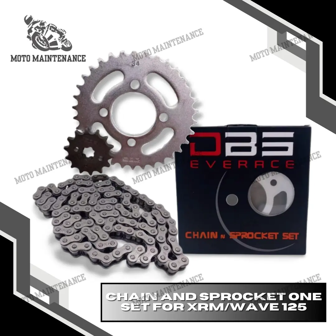 DBS CHAIN AND SPROCKET ONE SET FOR XRM/WAVE125 MOTORCYCLE [MOTO ...