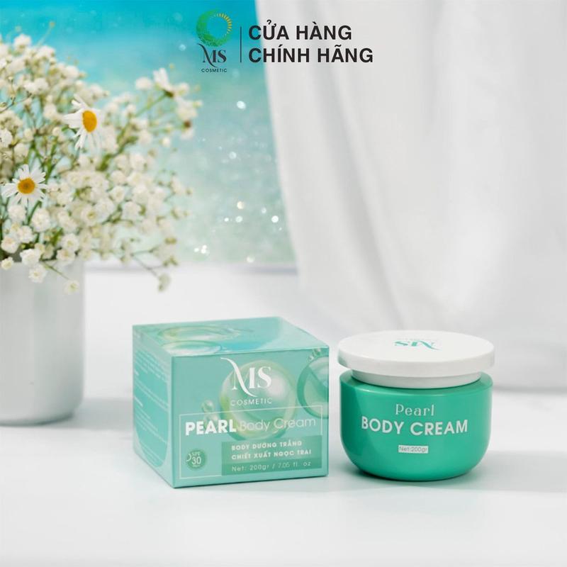 K 01 Kem Dưỡng Body MS Pearl Body Cream 200g Kem Dưỡng Body Trắng Da Ms Cosmetic Women Nữ Dưỡng Da Body Làm Đẹp Da Dưỡng Da Body Làm Đẹp Da