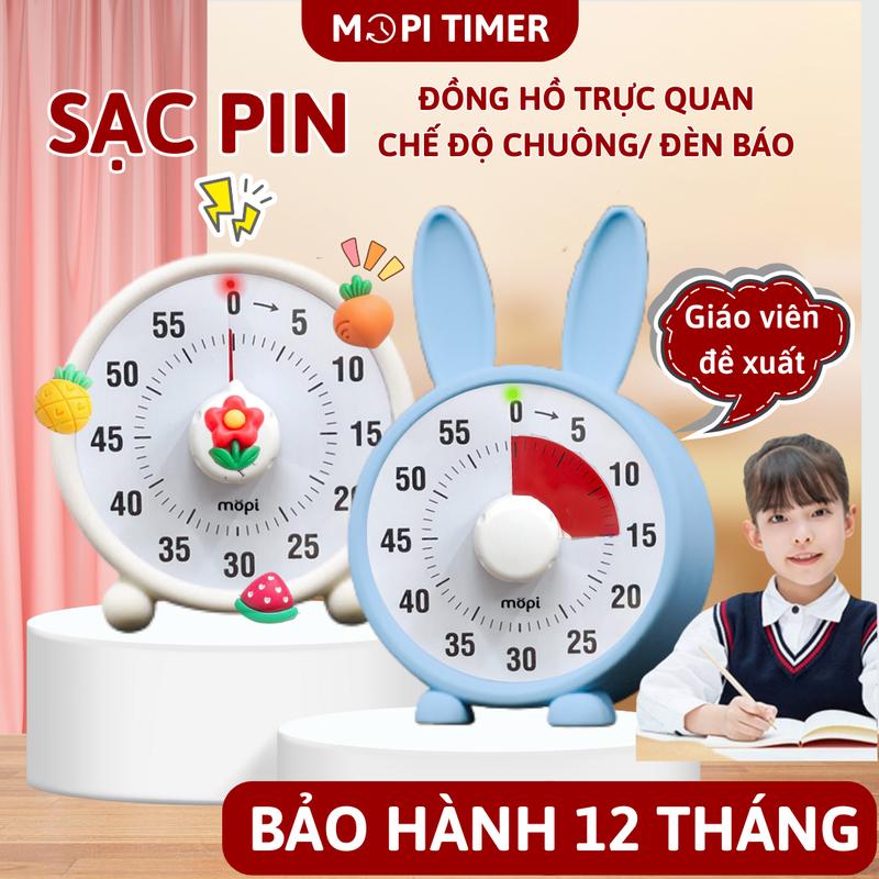Đồng hồ Pomodoro đếm ngược, mopi timer MP038 bấm giờ học tập, quản lý thời gian trẻ em, đồng hồ hẹn giờ mini đa năng