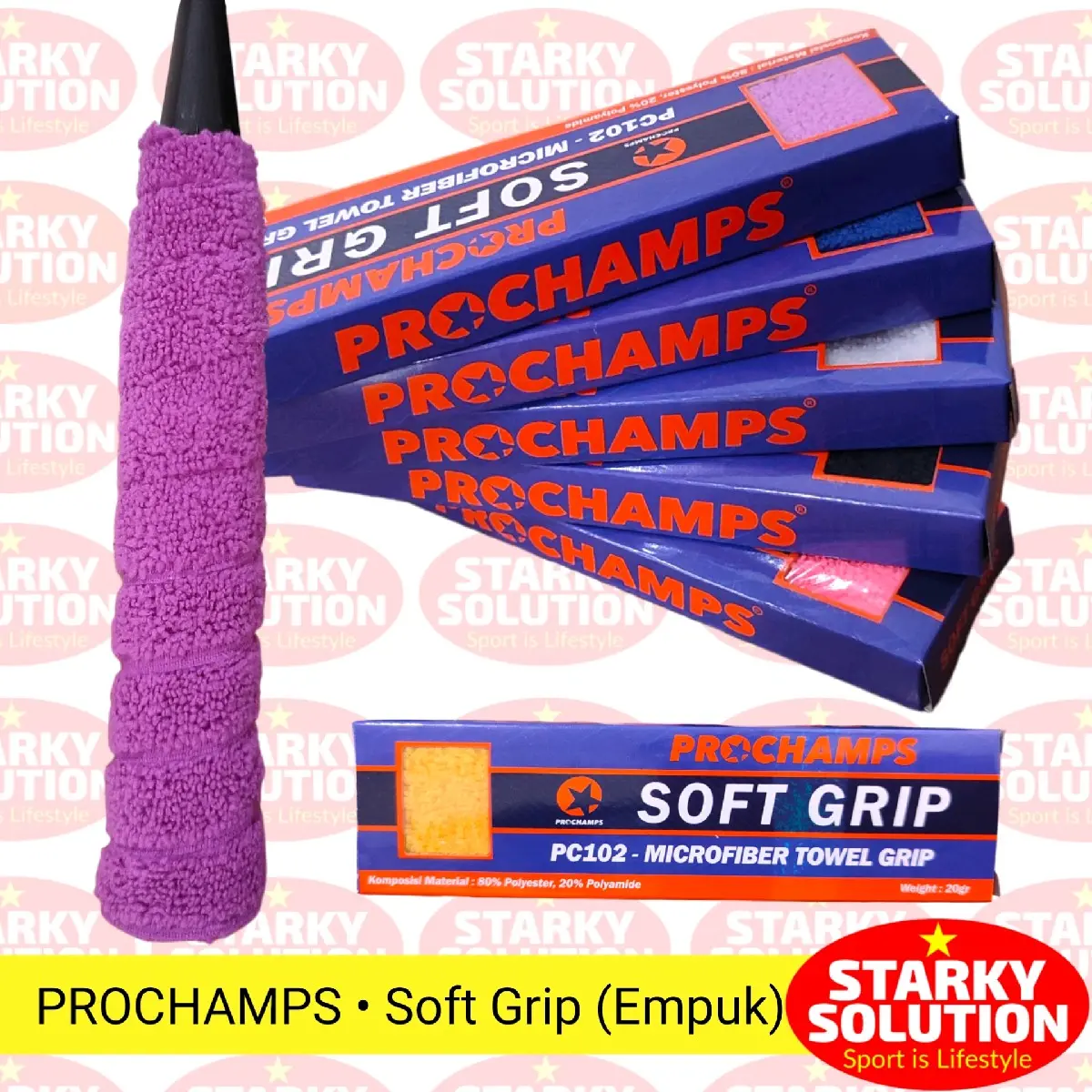 Grip Handuk PROCHAMPS PC102 SOFT GRIP Towel Grip Microfiber Empuk Lembut Original