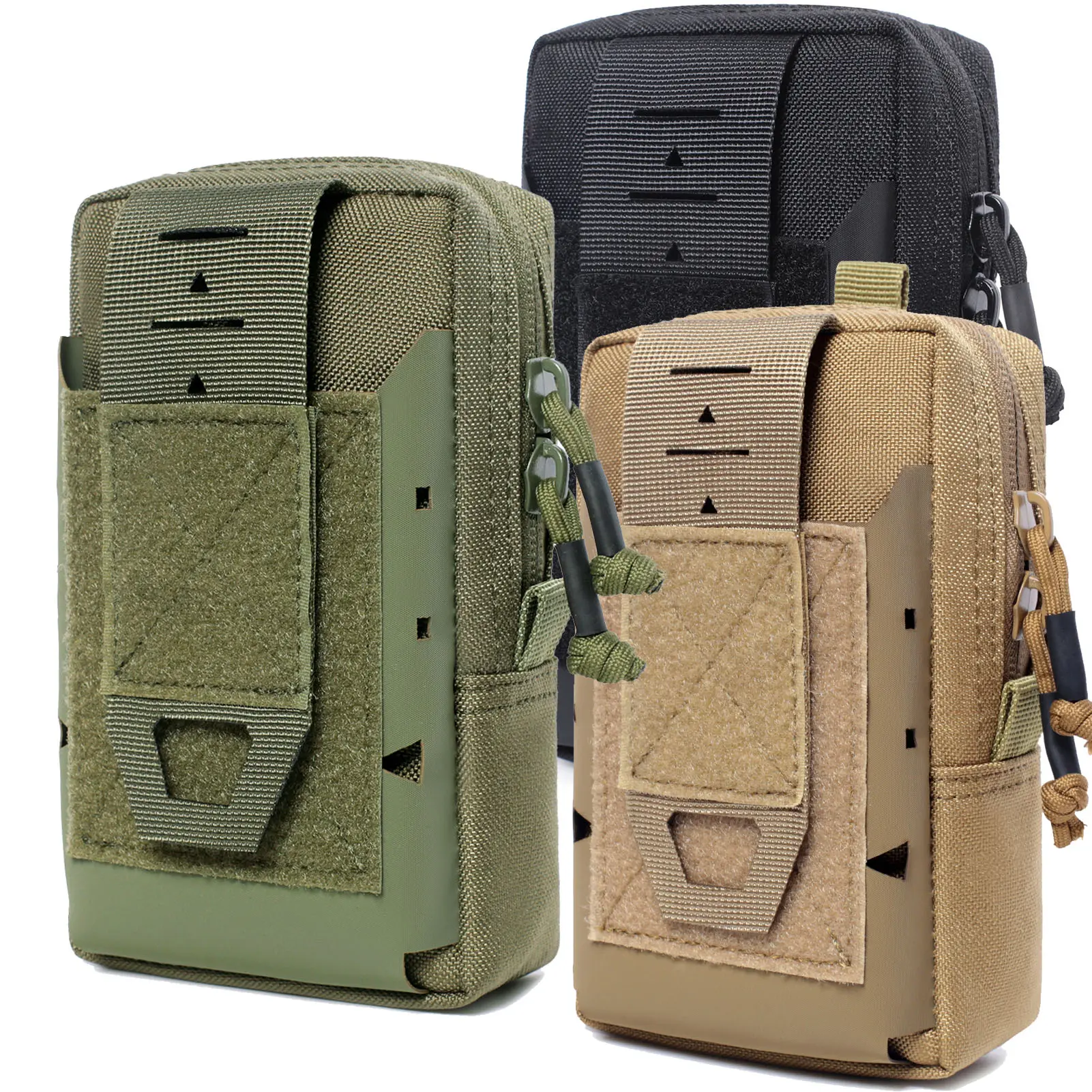 Men Tactical Pouch Belt Waist Pack Bag Small Phone Pocket Waist Pack Pouch Travel Camping Bag Soft Back