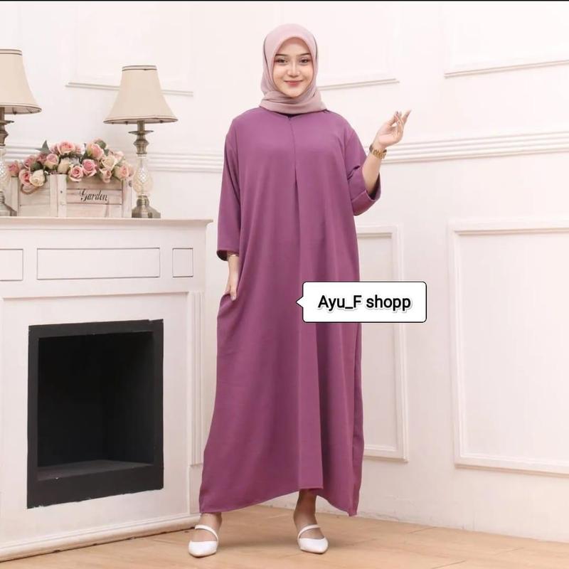 DASTER CRINKLE AIRFLOW  TANGAN 3/4 POLOS JUMBO // DRESS CRINKLE AIRFLOW TANGAN 3/4 5
