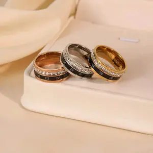 Cincin Titanium Wanita 2 Layer Elegan C21