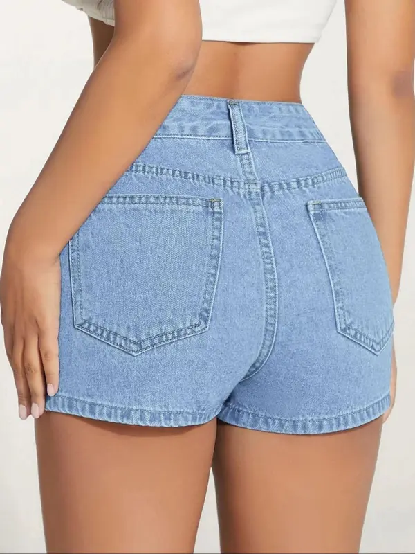 Women's Denim Skort, Casual Fashion Short Skort for Daily Outdoor Wear, Ladies Bottoms for Summer, Womenswear 1