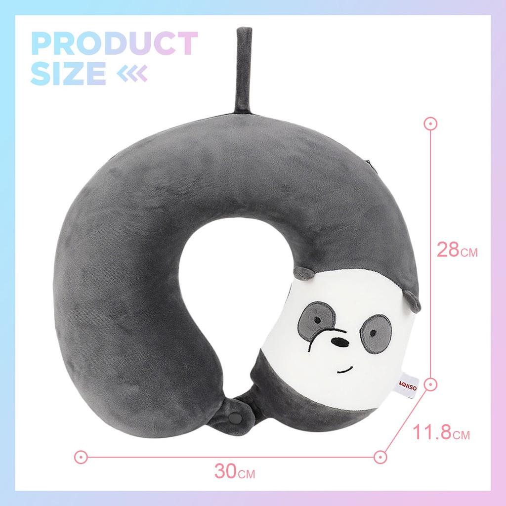 Miniso Official bantal leher We Bare Bears bantal mobil pillow Memory Foam U-shaped Pillow Bantal Travel Lucu