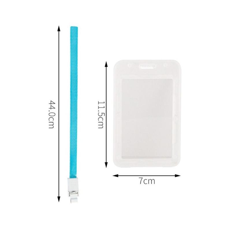 Product Introduction of Durable Plastic Card Sleeves with Lanyard Transparent ID Card Protective Film Business Card Box 13