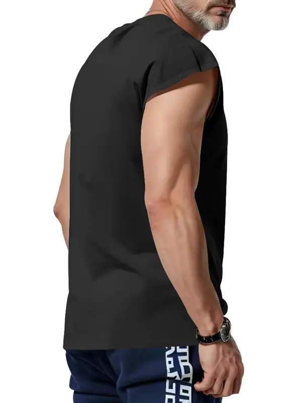 Men's Solid Round Neck Sleeveless Tee, Loose Casual Crew Neck Tank Top for Summer, Fashion Men's Clothes for Daily Wear 8