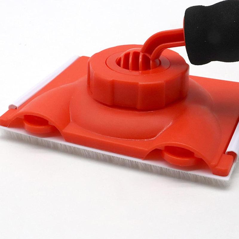 Product Introduction of Multipurpose Brush for Emulsion Paint Trimming, Brush Head with Rotatable Guide Wheel, Portable Wall Paint Trimming Tool, Brush for Interior Walls Ceilings 2