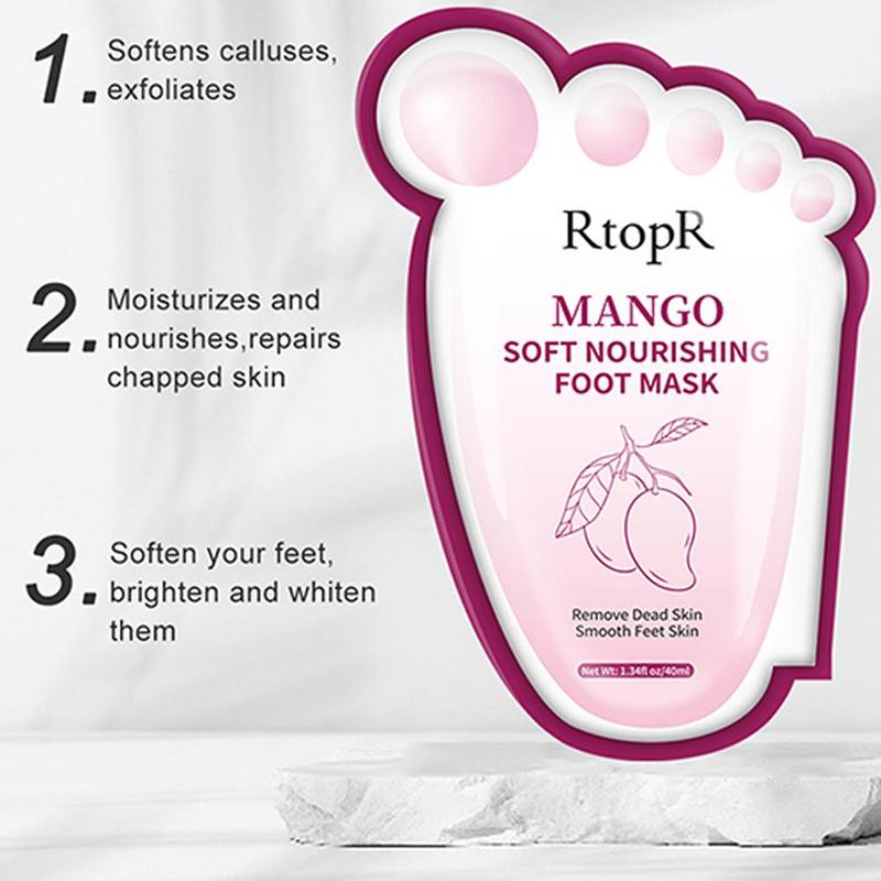 RtopR 1 Pair Mango Exfoliating Foot Mask Foot Removing Foot Exfoliating ...