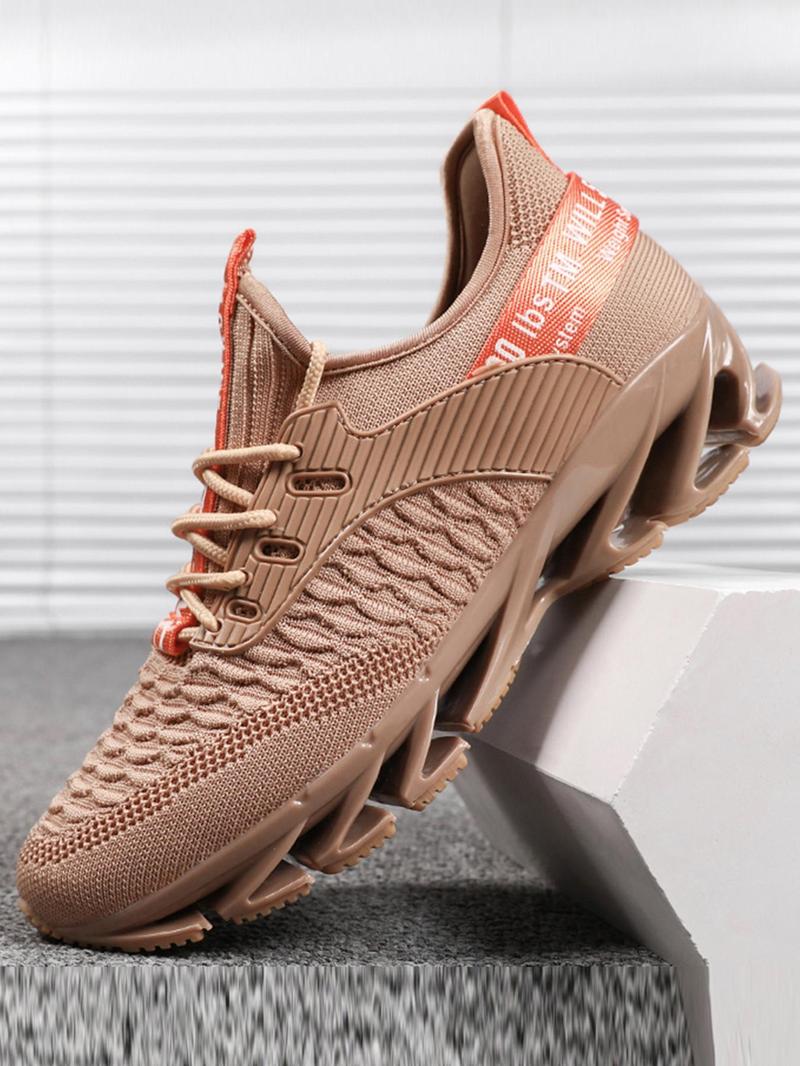 Product Introduction of Men's Mesh Breathable Lightweight Sports Running Shoes, Casual Comfortable Sports Shoes, Male All-match Round Toe Sneakers for Daily Wear 4