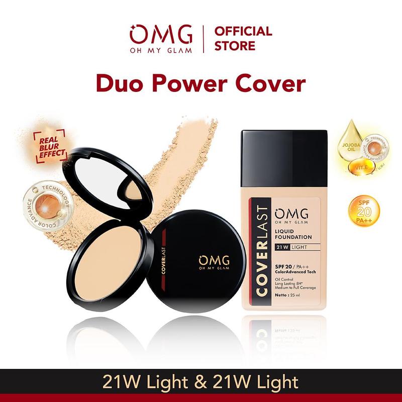OMG FAVOURITE BUNDLE! Duo Power Cover (Foundation + Bedak Padat) 2