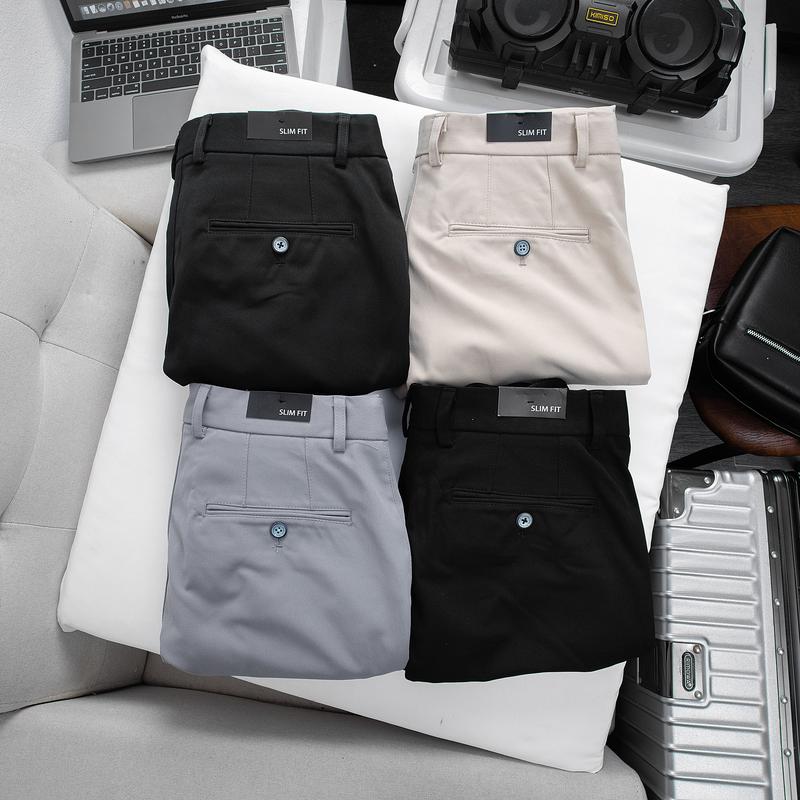 Quần Dài Kaki Vân Vảy Cá Nam Dáng Slim Fit, Mềm Mịn - PaulThomas Menswear Pants 2
