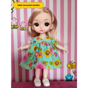 Yuzia72 (BONEKA TIDAK DIJUAL) - Lili  Baju Boneka Handmade untuk boneka  BJD 16 cm dan Boneka Chelsea Model Dress