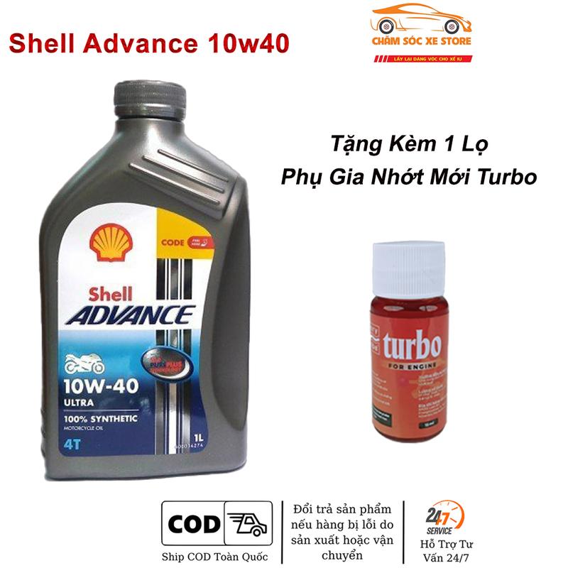 [ SALE 15.6 ~ 17.6 ] Dầu Nhớt Shell Advance Ultra 10w40 Dành Cho Xe Số Côn Tay Tặng Kèm 1 Phụ Gia Nhớt Mới Xado Very Turbo