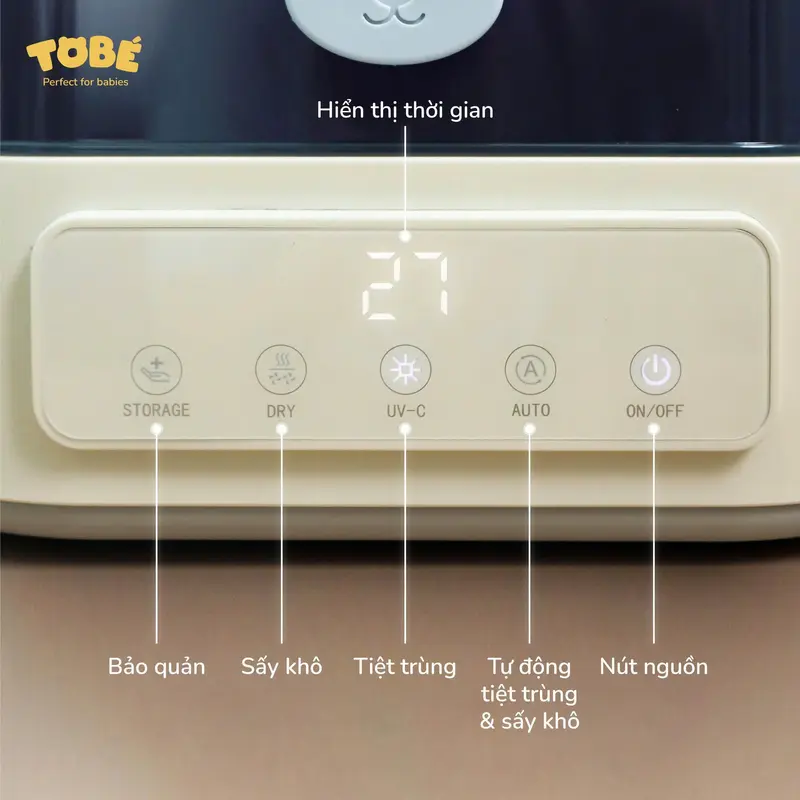 [TOBÉ x TRƯỜNG THỊNH] MÁY ÚP BÌNH SẤY KHÔ VÀ TIỆT TRÙNG UVC 2IN1 FINO MS 9140 4