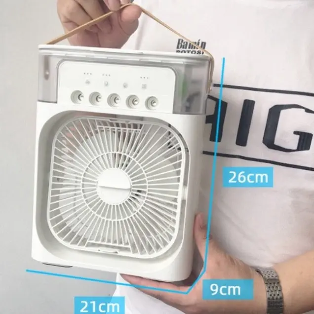 【 Đại khuyến mãi】Quạt phun sương mini, quạt điều hòa hơi nước có khay chứa đá nhỏ gọn để bàn làm mát 6