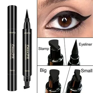 CMAADU EYELINER 2 Sisi 2IN1 Pensil Eyeliner dan Wing Stamp Eyeliner Tahan Air