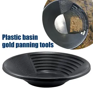 36cm Alat mendulang emas Cekungan Pendulangan Gold Panning Pan Bahan PP Panci Saringan Alat Pencucian Air Plastik Cakram Pasir