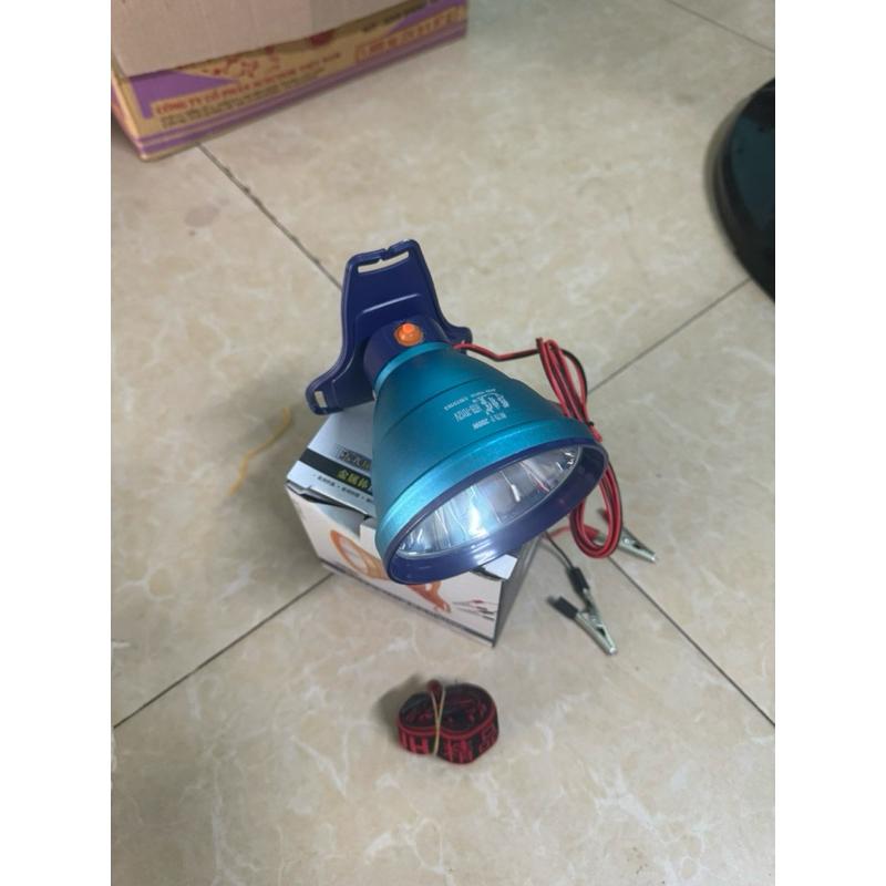 đèn pin đội đầu kẹp bình ắc quy 12V công xuất 200W tặng kèm dây đội đầu đèn pin  đội đầu