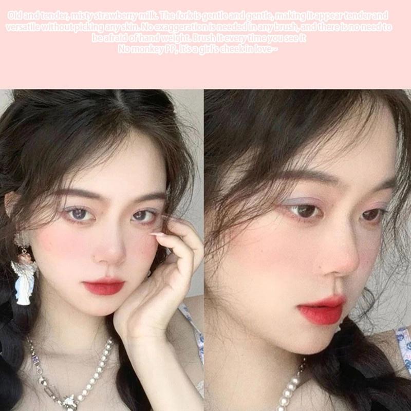 LAMEILA-Phấn Má Hồng Cho Mặt, 4 Màu, Mờ, Màu Má Tự Nhiên, Làm Sáng Khuôn Mặt, Mỹ Phẩm Không Thấm Nước, Phấn Má Hồng, Trang Điểm Mềm Cho Nữ 3