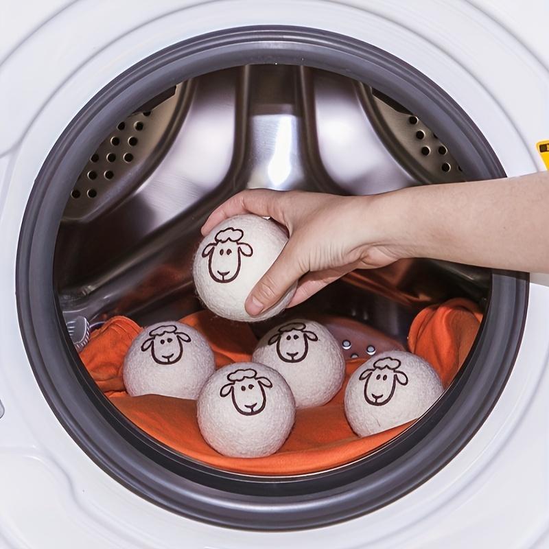 Product Introduction of 6pcs, Wool Laundry Dryer Ball, Reusable Laundry Ball, Laundry Washing Ball For Washing Machine, Fabric Softener Ball, Laundry Drying Ball, Anti-tangle Laundry Ball, To Reduce Wrinkles, Cleaning Supplies, Household Gadgets 4