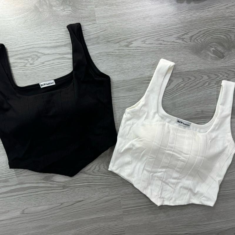 ÁO CROPTOP 2 DÂY BẢNG TO CÓ KÈM MÚT ĐỆM Nữ FOM NGẮN TRÊN RÚN