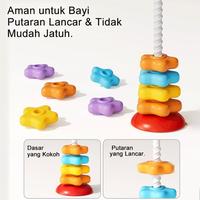 Gambar Gaudi Mainan Bayi Donat Susun Putar Rainbow Tower Jumbo / Rainbow Spinner Stack - Edukatif Melatih Koordinasi Mata-Tangan & Motorik Halus - 8Layers-OPP dari Gauditoys Kab. Tangerang 3 Tokopedia
