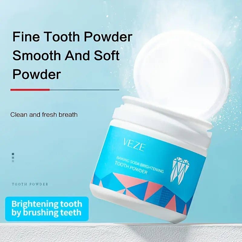 Bột đánh răng Baking Soda, 1pc 1.76oz, Bột làm sạch răng Sâu, Làm thơm hơi thở, Bột làm sạch răng, Thích hợp cho cuộc sống hàng ngày 3