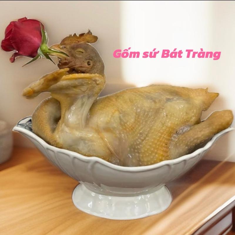  Bát thuyền để gà sứ Bát Tràng - Thiết kế độc đáo 30cm 