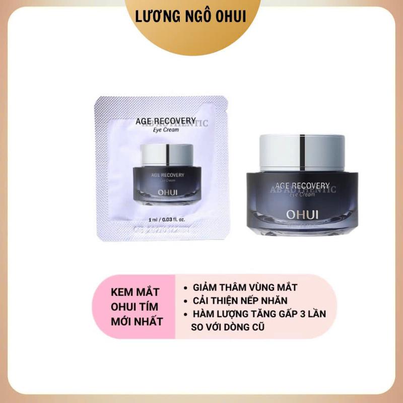 [Combo 30 gói =30ml] Gói kem mắt OHUI tím Age Recovery Eye Cream