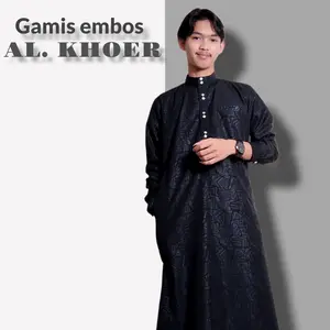 gamis pria dewasa jubah turki jubah bahan embos