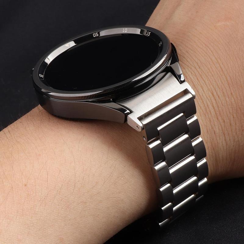 Stainless Steel Watch Band, Deployant Clasp Watch Band for Samsung Galaxy Watch 6 5 4 44mm 40mm, Smart Watch Accessories 3