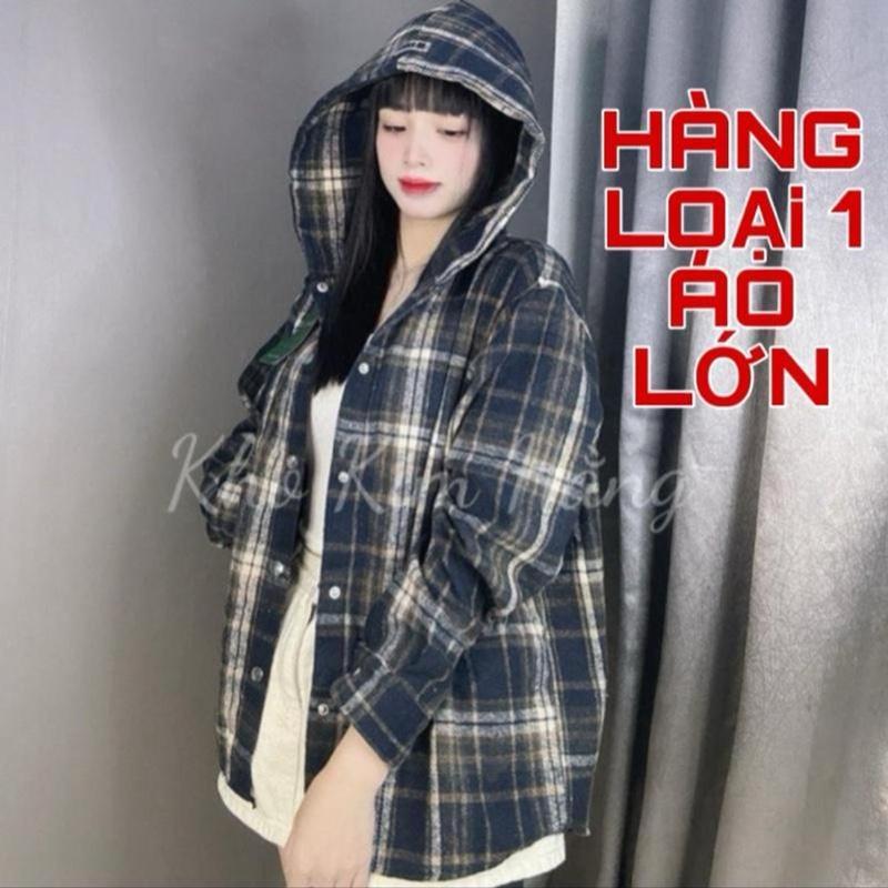   HÀNG LOẠI 1  Áo Khoác Sơ Mi Dạ Kẻ  Chống Nắng Chất Dày Dặn Mặc 4 Mùa From Rộng 13kg- 80kg   Nam + Nữ   áo khoác sọc   áo khoác phom rộng cho nữ   áo khoác nữ có mũ 